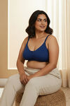 Zivame True Curv Double Layered Non Wired 3/4th Coverage Sag Lift Bra - Navy Peony — thumbnail 4